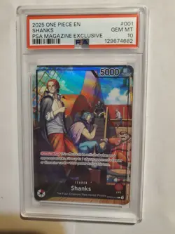 Shanks (2025 PSA Magazine Promo) OP09-001 One Piece Promotion Cards Foil - Image 1