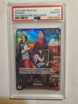 Shanks (2025 PSA Magazine Promo) OP09-001 One Piece Promotion Cards Foil - Image 2
