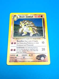 Brock's Sandslash Pokemon Card Gym Challenge Set #23 Vintage Rare Near Mint TCG - Image 1