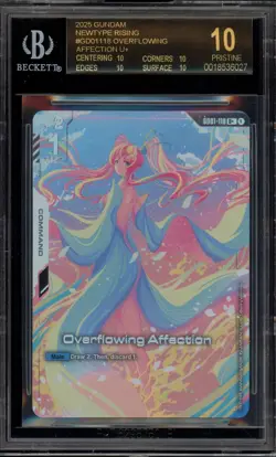 Gundam Card Game Overflowing Affection Newtype Rising U+ #118 BGS 10 BLACK LABEL - Image 1