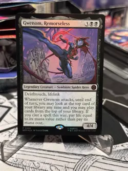 🔥 MTG - Gwenom, Remorseless - 0286 Foil Promo Marvel's Spider-Man NM 🔥 - Image 2