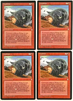 Mudslide X 4 Playset NM - MP Magic The Gathering MTG Vintage 1995 Ice Age - Image 1