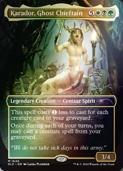 Karador, Ghost Chieftain - Rainbow Foil SLD NM MTG - Image 1