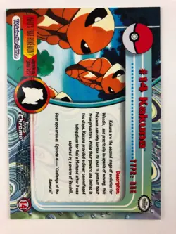 2000 Pokemon Topps Chrome Series 1 - #14 KAKUNA - Chrome Foil Holo RARE (MINT) - Image 2