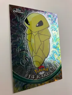 2000 Pokemon Topps Chrome Series 1 - #14 KAKUNA - Chrome Foil Holo RARE (MINT) - Image 4
