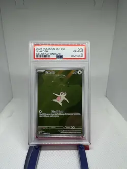 Pokemon TCG Slakoth Illustration Rare Surging Sparks 212/191 PSA 10 - Image 1