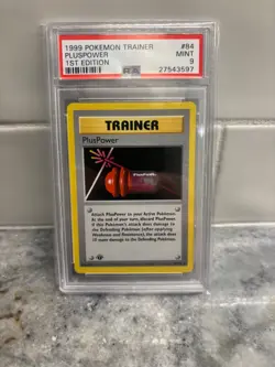 PSA 9 1st Edition Base Set PlusPower Trainer 84/102 MINT UNCOMMON! - Image 1