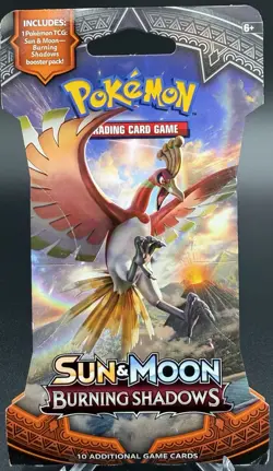 Pokemon TCG Sleeved Sun & Moon Burning Shadows Booster Pack (Factory Sealed) 820650802317 - Image 1