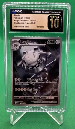 Pokemon CGC 10 Pristine MINT STEELIX 150/132 (IR) Mega Evolution English - Image 1