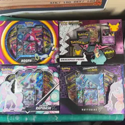 Pokemon 4 Collection Box Lot - Evolving Skies Celebrations Champion's Path - Image 1