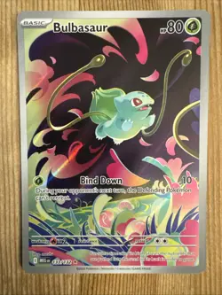 Bulbasaur 133/132 Illustration Rare (IR) Full Art Pokemon TCG Mega Evolution NM - Image 1