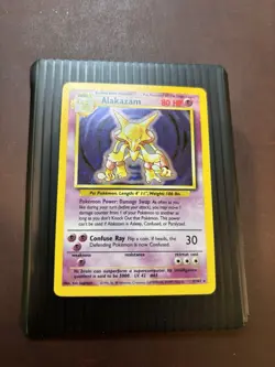 Alakazam 1/102 Base Set Unlimited (1999) Holo Rare Vintage WOTC Pokemon TCG - LP - Image 2