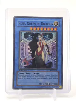 RUIN, QUEEN OF OBLIVION 2007 YU-G-OH SHADOW OF INFINITY SUPER RARE B Q1475 - Image 1