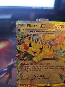 Pokemon Pikachu EX TCG Sv08: Surging Sparks Double Rare Holo Card 057/191 NM - Image 2