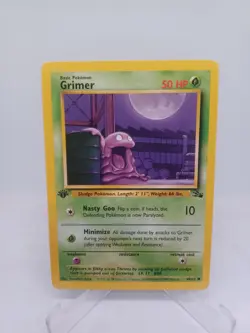 Grimer 48/62 1st Edition Pokemon Fossil Common TCG Card Vintage - Image 1