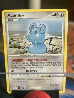 Azurill 69/130 Diamond and Pearl Regular Pokemon Card LP+ Condition - Image 1