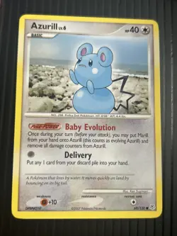 Azurill 69/130 Diamond and Pearl Regular Pokemon Card LP+ Condition - Image 2
