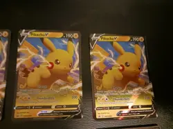 Pokemon TCG V Card Ultra Rare Holo Lot of 6 3x Pikachu Glaceon Crobat Noivern LP - Image 3
