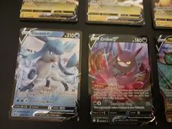 Pokemon TCG V Card Ultra Rare Holo Lot of 6 3x Pikachu Glaceon Crobat Noivern LP - Image 4
