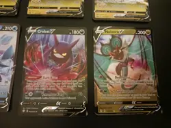 Pokemon TCG V Card Ultra Rare Holo Lot of 6 3x Pikachu Glaceon Crobat Noivern LP - Image 5
