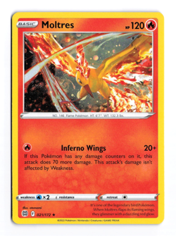 Moltres 021/172 Cosmos GALAXY SWIRL Foil Black Star Promo Pokemon Card TCG LP- - Image 1