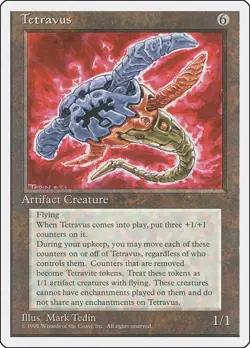 Tetravus R Fourth Edition MTG Magic the Gathering Card NM - Image 1