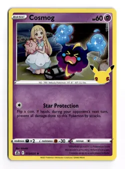 Cosmog 013/025 Celebrations Holo Foil 2021 Collection Pokemon TCG Card LP/NM - Image 1