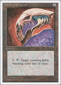 Helm of Chatzuk R Fourth Edition MTG Magic the Gathering Card NM - Image 1