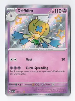Drifblim 156/091 Paldean Fates Baby Shiny Holo Rare Pokemon Card TCG NM - Image 1