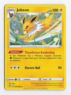 Jolteon 047/168 Cosmos Foil SWIRL Black Star Promo Pokemon Card TCG NM - Image 1