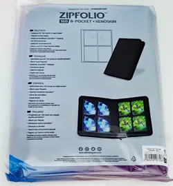 Ultimate Guard Black 8-Pocket Zipfolio 160 Card Binder Storage Album Xenoskin - Image 2