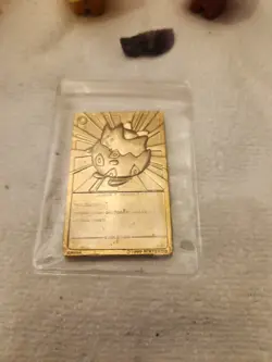 1999 Togepi Pokemon 24K Gold Plated Trading Card Limited Edition Burger King - Image 2