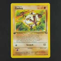 Mankey 55/64 - Jungle 1st Edition - Pokemon Card - Image 1