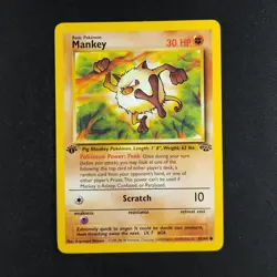 Mankey 55/64 - Jungle 1st Edition - Pokemon Card - Image 3