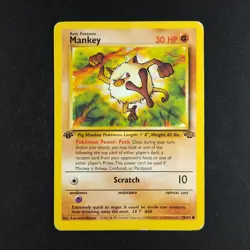 Mankey 55/64 - Jungle 1st Edition - Pokemon Card - Image 5