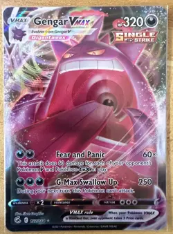 2021 Pokemon Gengar Vmax Fushion Strike 157/264 Rare Holo Full Art Card - NM+ - Image 1