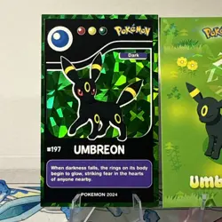 2 Cracked Ice Holos Different Database Sets UMBREON Non-TCG POKEMON CARDS - Image 3