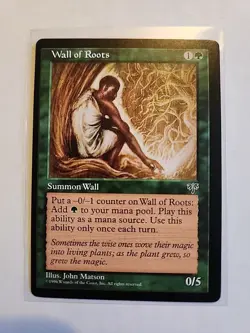 Wall of Roots - Mirage - MTG Magic - Error Card - Miscut - Image 1