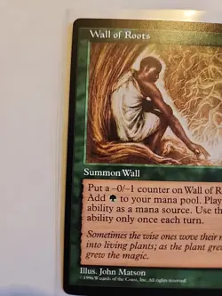Wall of Roots - Mirage - MTG Magic - Error Card - Miscut - Image 2