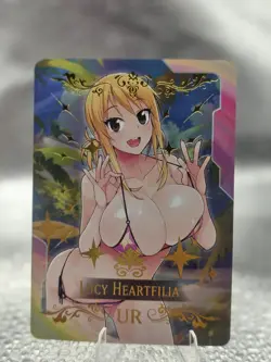 Lucy Heartfilia Fairy Tail Goddess Story Anime Waifu Card Swimsuit Foil Card - Image 1