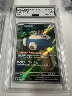 Snorlax 2023 Pokemon Svp En-Sv Black Star Promo 051 Pokemon Card AGS 10 - Image 1