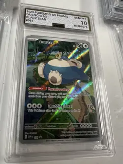 Snorlax 2023 Pokemon Svp En-Sv Black Star Promo 051 Pokemon Card AGS 10 - Image 3