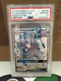 Golisopod GX PSA 10 - SV48/SV94 Hidden Fates Shiny Pokemon Card - Image 1