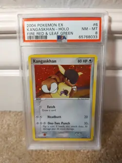 PSA 8 NM-MT 2004 POKEMON EX FIRE RED & LEAF GREEN SET KANGASKHAN HOLO CARD 6/112 - Image 1