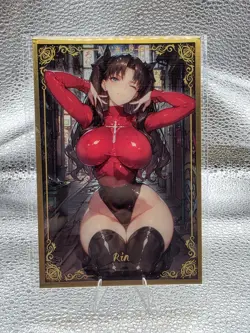 A6 Size Siwen Wave 3 Rin Tohsaka Fate/Stay Night Manga Anime Waifu Hentai Card - Image 1
