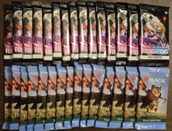 MTG Bloomburrow + Foundations, [x30] Play Booster Lot - [x15 For Each Set] - Image 2