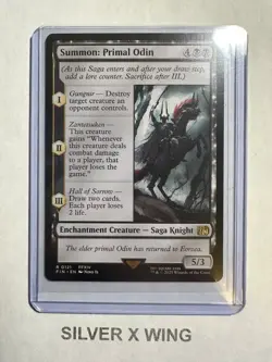 Summon: Primal Odin x1, MTG, Magic the Gathering, Final Fantasy, FIN, NM - Image 1