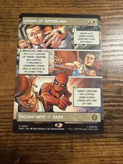MTG Magic The Gathering Spider-Man Borderless Scene Origin of Spider-Man - Image 1