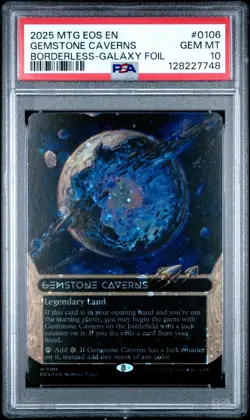 2025 MTG Gemstone Caverns Galaxy Foil PSA 10 Gem Mint 106 POP 1 Eternities Sight - Image 1