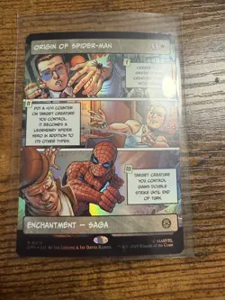 MTG Magic The Gathering Spider-Man Borderless Scene FOIL Origin of Spider-Man - Image 1